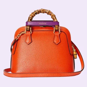 GUCCI Diana Mini Tote Bag - Orange Leather