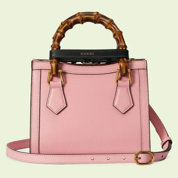 GUCCI Diana Mini Tote Bag - Pink Leather