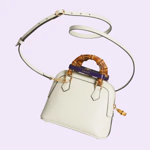 GUCCI Diana Mini Tote Bag - White Leather