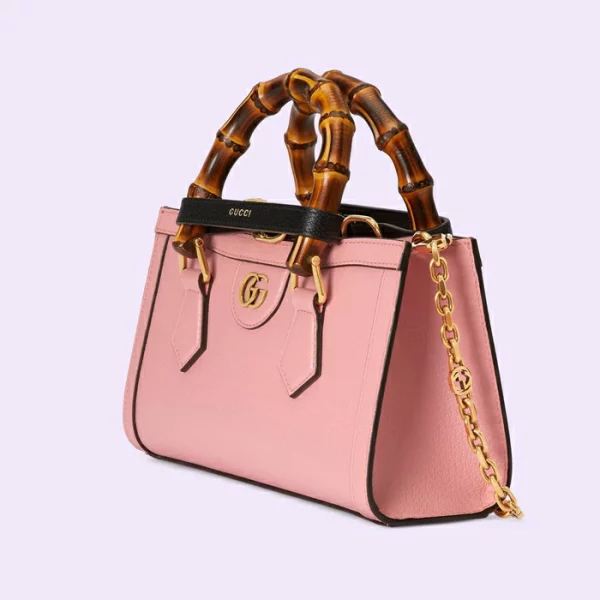 GUCCI Diana Small Shoulder Bag - Pink Leather
