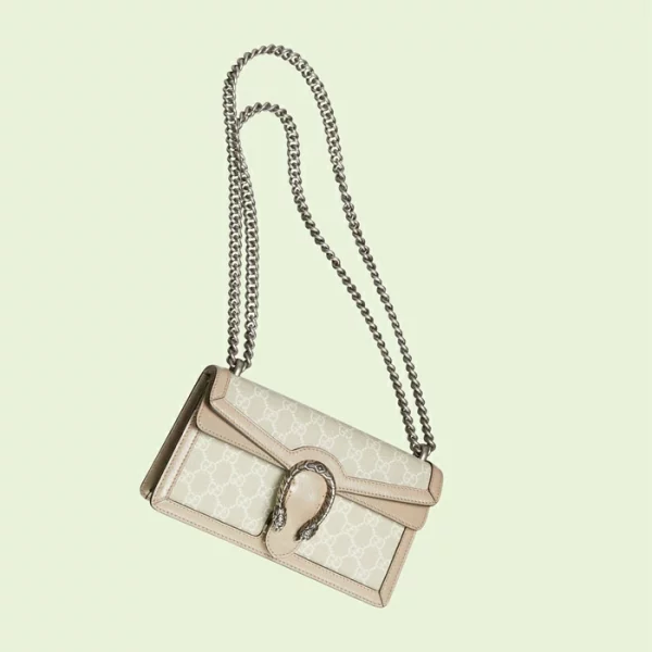GUCCI Dionysus GG Small Bag - Beige And White Canvas