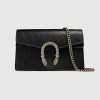 GUCCI Dionysus Leather Super Mini Bag - Black Leather