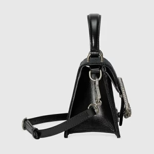 GUCCI Dionysus Mini Top Handle Bag - Black Leather