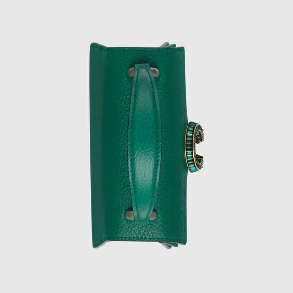 GUCCI Dionysus Mini Top Handle Bag - Dark Green Leather