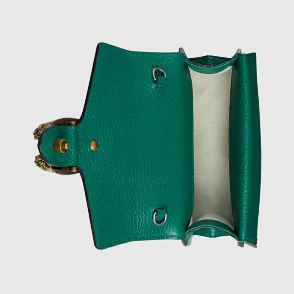 GUCCI Dionysus Mini Top Handle Bag - Dark Green Leather