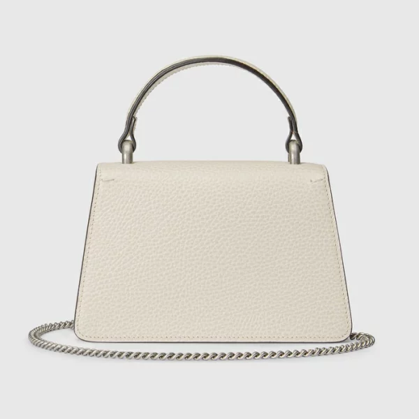 GUCCI Dionysus Mini Top Handle Bag - White Leather