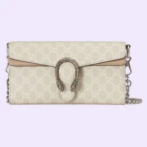 GUCCI Dionysus Small Shoulder Bag - Beige And White Supreme Canvas