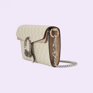 GUCCI Dionysus Small Shoulder Bag - Beige And White Supreme Canvas