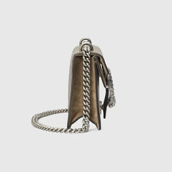 GUCCI Dionysus Small Shoulder Bag - Gg Supreme And Taupe Suede