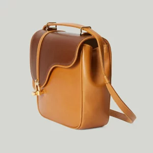 GUCCI Equestrian Inspired Shoulder Bag - Cuir And Brown Leather