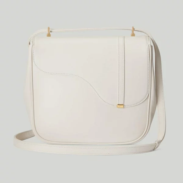 GUCCI Equestrian Inspired Shoulder Bag - Off White Leather