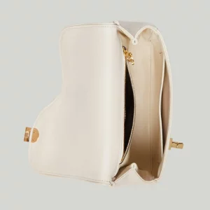 GUCCI Equestrian Inspired Shoulder Bag - Off White Leather