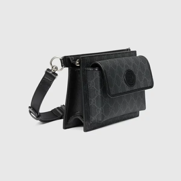 GUCCI GG Belt Bag With Interlocking G - Black Supreme