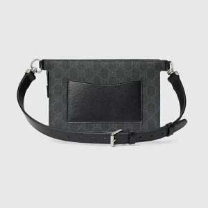 GUCCI GG Belt Bag With Interlocking G - Black Supreme