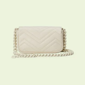 GUCCI GG Marmont Belt Bag - White Leather
