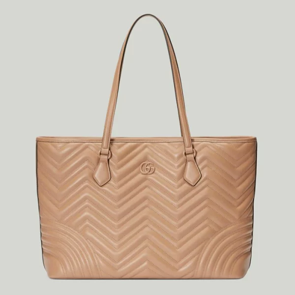 GUCCI GG Marmont Large Tote Bag - Rose Beige Leather