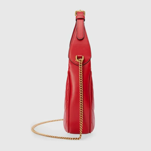 GUCCI GG Marmont Matelassé Mini Bag - Red Leather