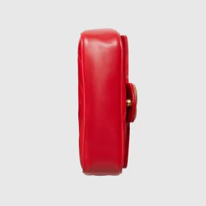 GUCCI GG Marmont Matelassé Super Mini Bag - Red Leather
