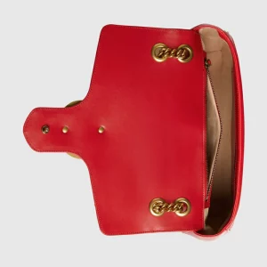 GUCCI GG Marmont Medium Shoulder Bag - Red Leather