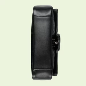 GUCCI GG Marmont Mini Shoulder Bag - Black Leather