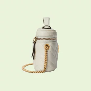 GUCCI GG Marmont Mini Top Handle Bag - White Leather