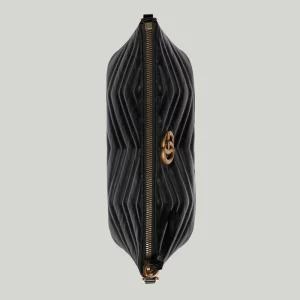 GUCCI GG Marmont Shoulder Bag - Black Leather