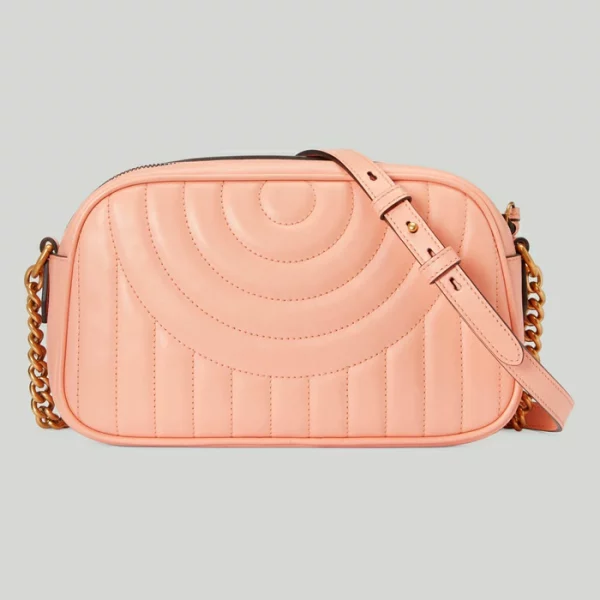 GUCCI GG Marmont Shoulder Bag - Peach Leather