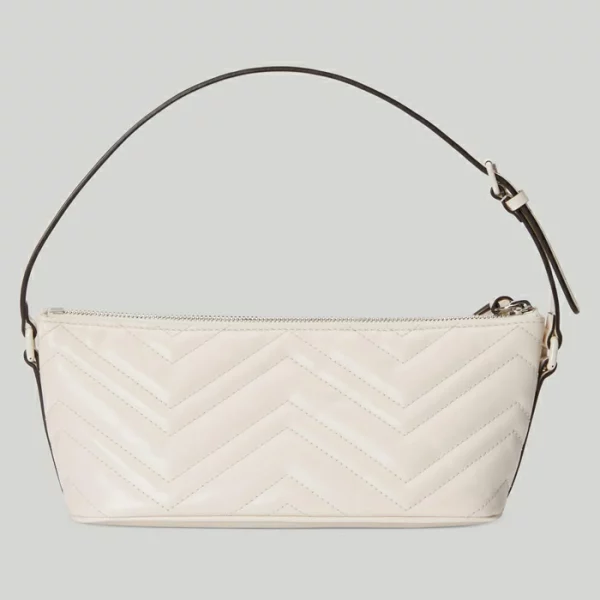 GUCCI GG Marmont Shoulder Bag - White Leather