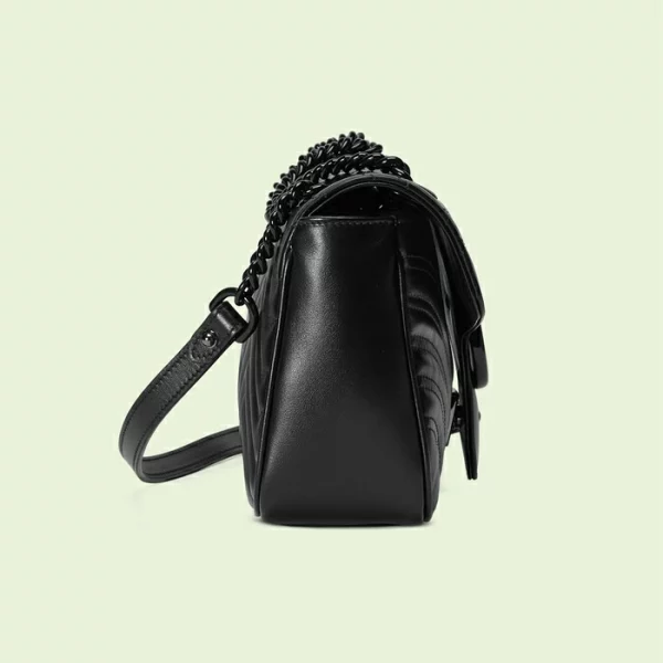 GUCCI GG Marmont Small Shoulder Bag - Black Leather
