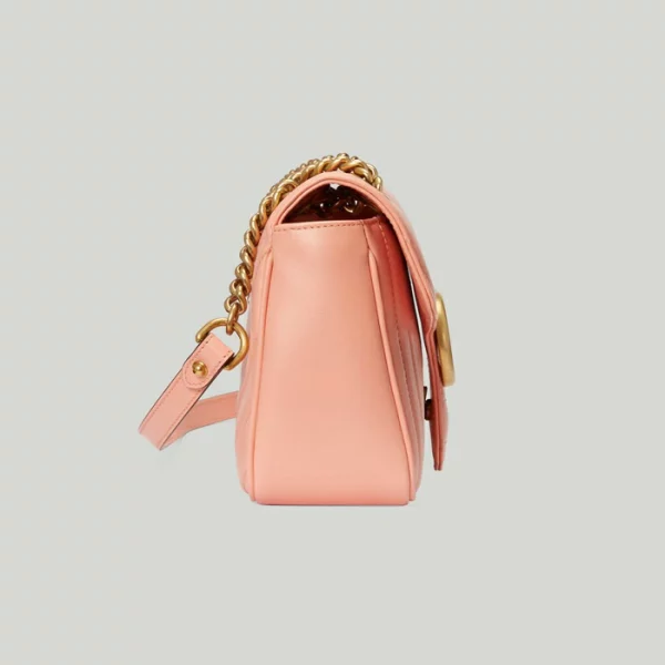 GUCCI GG Marmont Small Shoulder Bag - Peach Leather