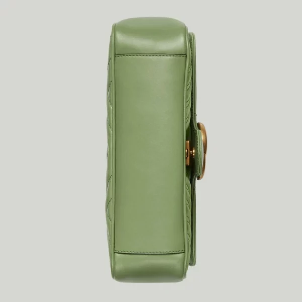GUCCI GG Marmont Small Shoulder Bag - Sage Green Leather