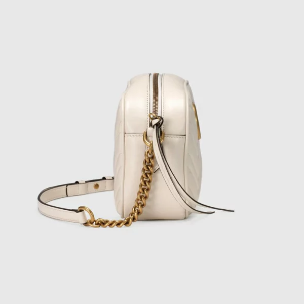 GUCCI GG Marmont Small Shoulder Bag - White Leather