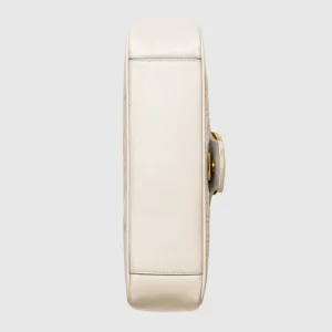 GUCCI GG Marmont Small Shoulder Bag - White Matelassé Leather