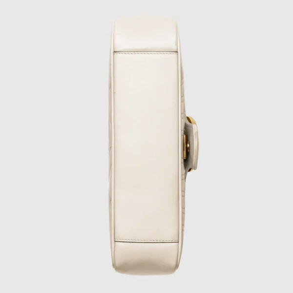 GUCCI GG Marmont Small Shoulder Bag - White Matelassé Leather
