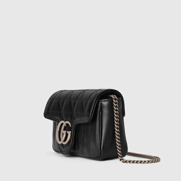 GUCCI GG Marmont Super Mini Bag - Black Leather
