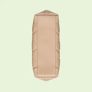 GUCCI GG Matelassé Medium Tote - Beige Leather