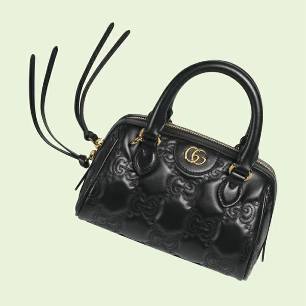 GUCCI GG Matelassé Mini Bag - Black Leather