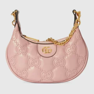 GUCCI GG Matelassé Mini Bag - Light Pink Leather