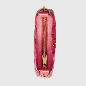 GUCCI GG Matelassé Mini Bag - Pink Leather