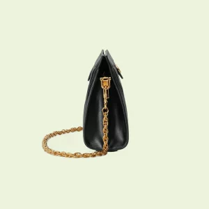 GUCCI GG Matelassé Small Bag - Black Leather