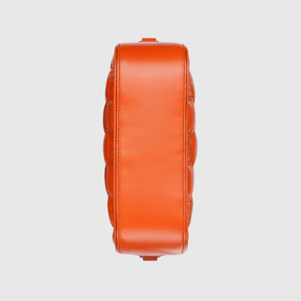 GUCCI GG Matelassé Small Bag - Orange Leather