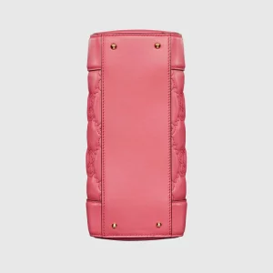 GUCCI GG Matelassé Tote - Pink Leather