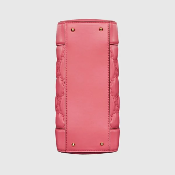 GUCCI GG Matelassé Tote - Pink Leather