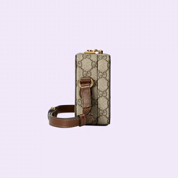 GUCCI GG Mini Bag With Interlocking G - Beige And Ebony Supreme