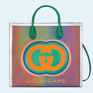 GUCCI Good Game Tote Bag - Multicolor Leather