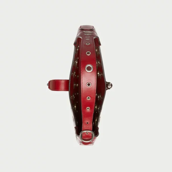 GUCCI Ha Ha Ha Jackie 1961 Shoulder Bag - Cherry Red Leather