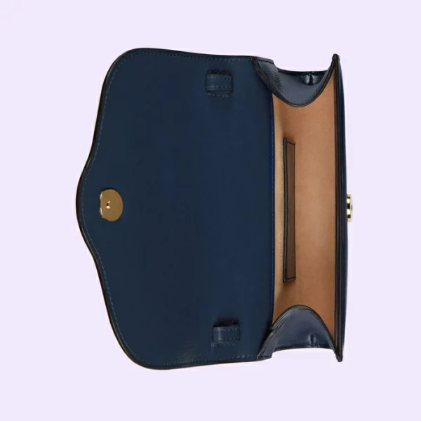 GUCCI Horsebit 1955 Mini Bag - Blue Leather