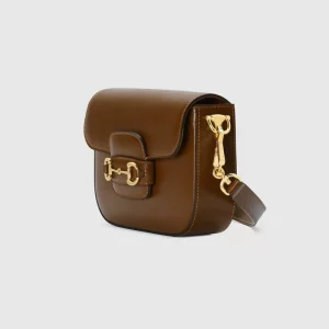 GUCCI Horsebit 1955 Mini Bag - Brown Leather
