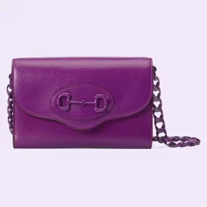 GUCCI Horsebit 1955 Mini Bag - Purple Leather