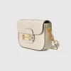 GUCCI Horsebit 1955 Mini Bag - White Leather